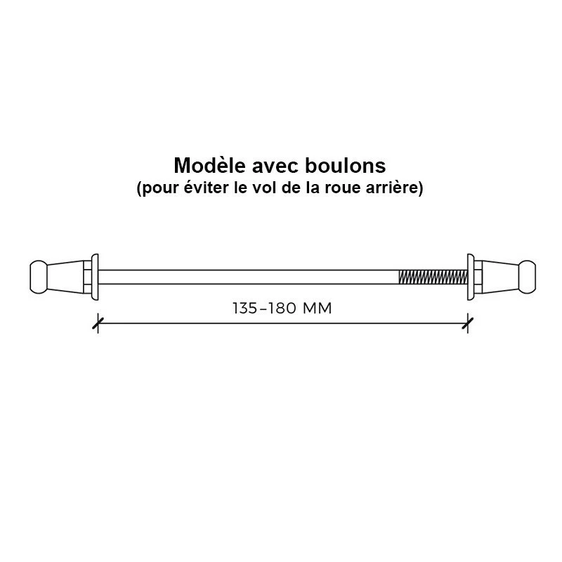 Remorques Vélo Extrawheel Monoroue, Axes Et Boulons Fixation Remorque Vélo Extrawheel Sur Axe à Serrage Rapide – Image 2
