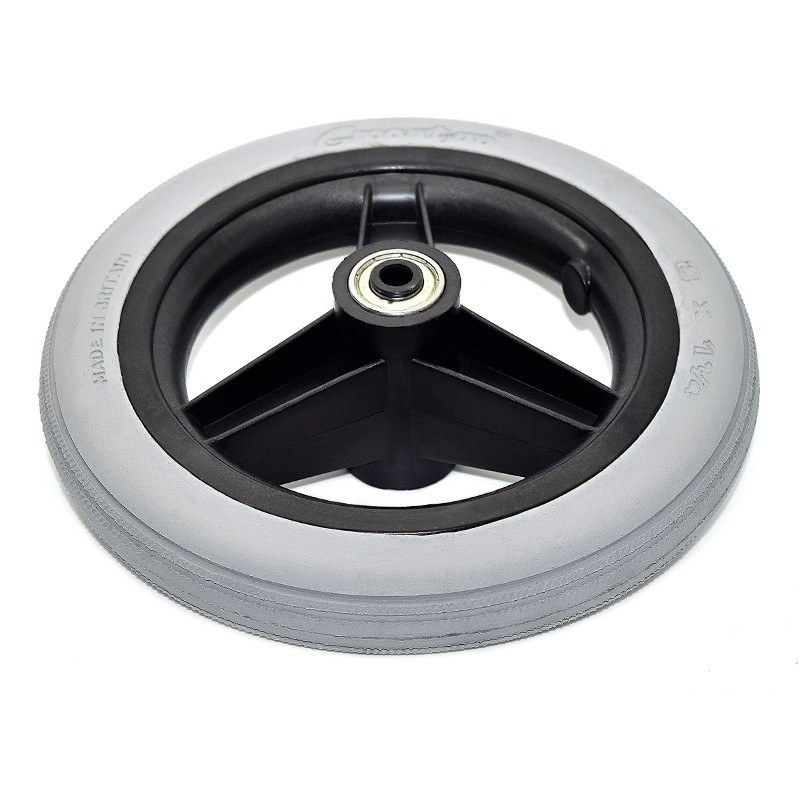 Greentyre Roue Pleine 150x33 Mm - Bandage Gris - Jante Noire - Pour Axe 8 Mm – Image 4